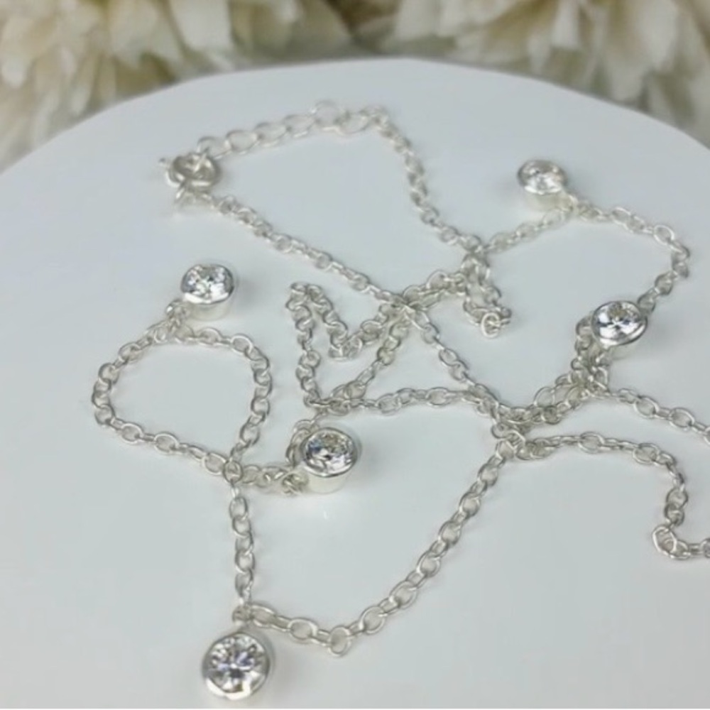 SALE‼️2Ct Diamond by the yard silver 925 Necklace - Brazil - Picture 6 of 8